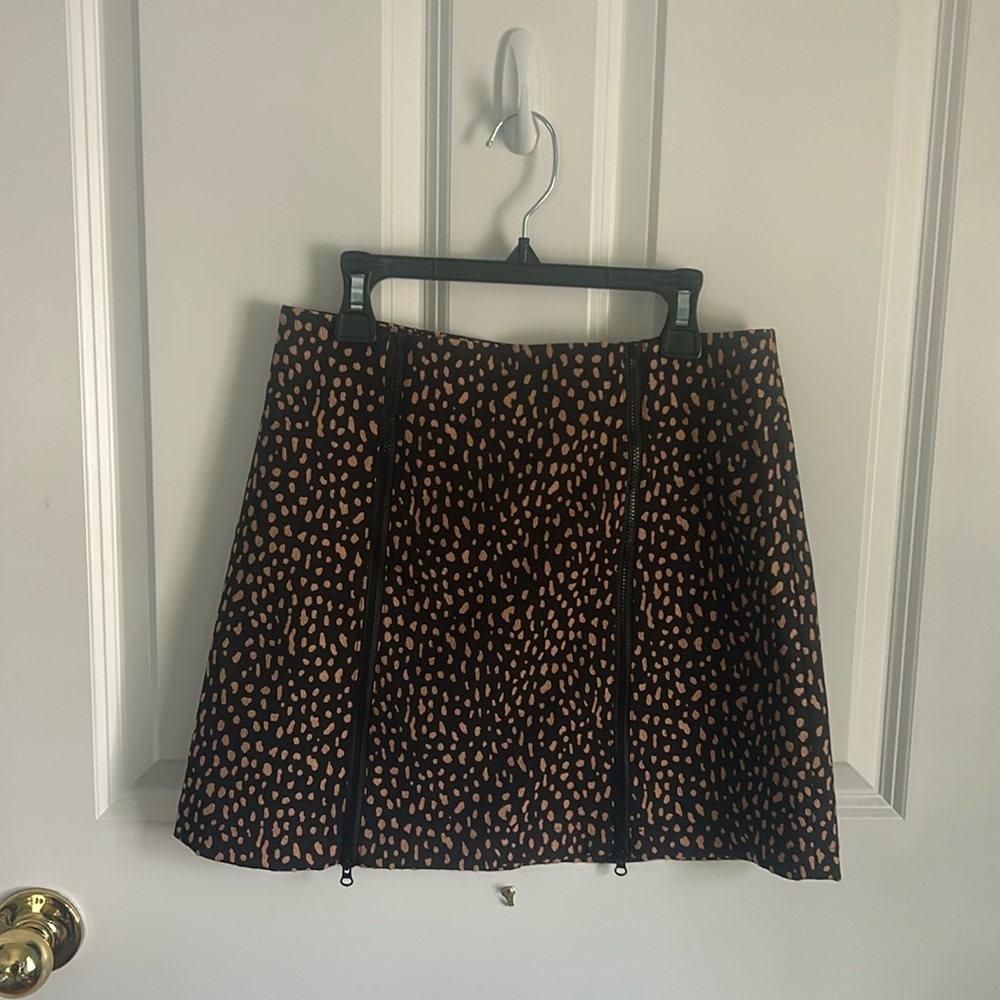 Urban Outfitters Black Patterned Mini Skirt